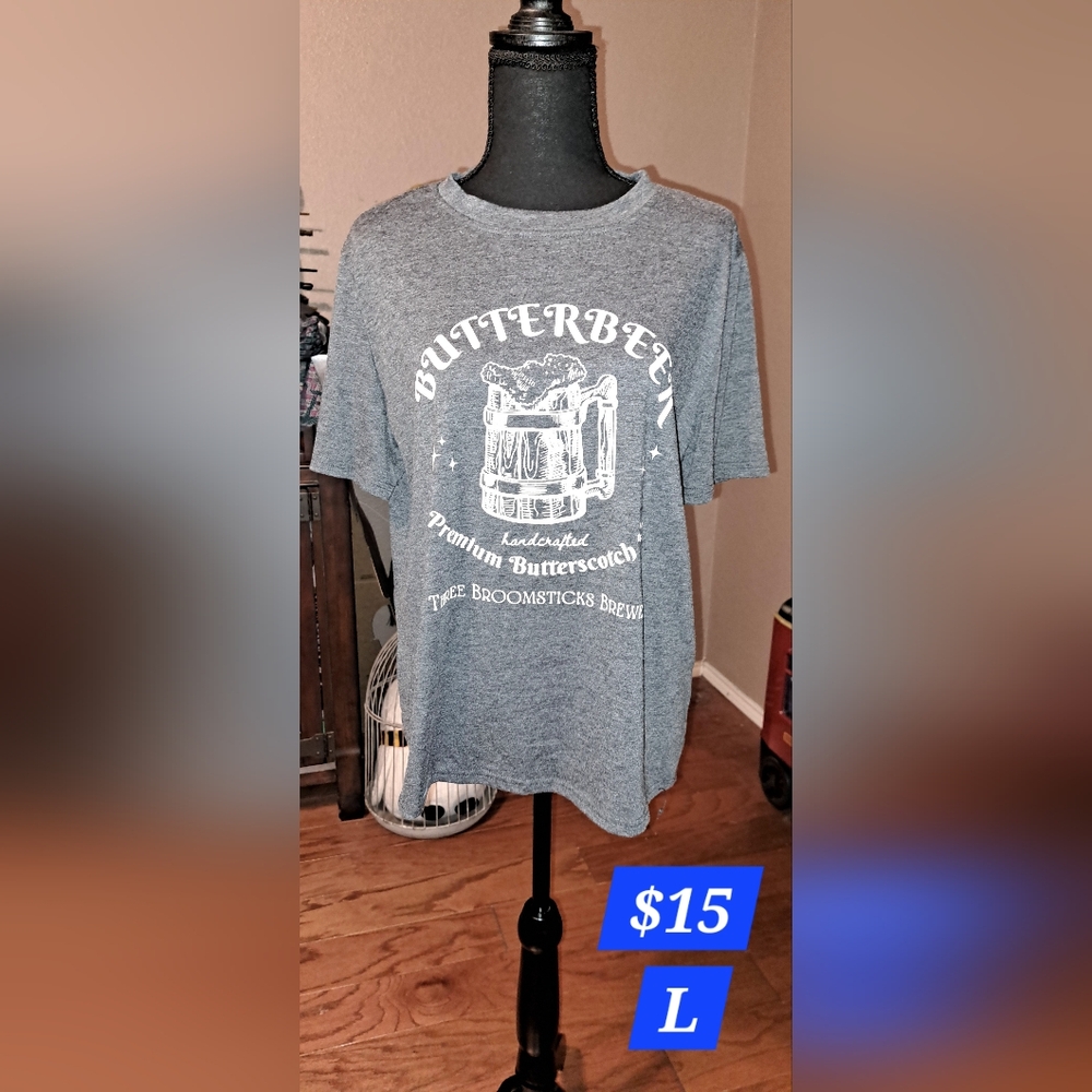 Gray Butterbeer Graphic T-Shirt